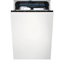 Встраиваемые посудомоечные машины ELECTROLUX/ Встраиваемая узкая посудомоечная машина, загрузка на 10 комплектов посуды, сенсорное управление, 8 программ, 44.6x55x82 см, черный цвет, сушка: стандартная (конденсация), индикация на полу: проекция дисплея