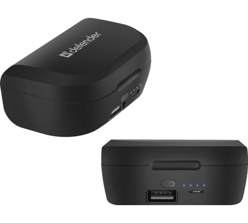Defender Беспроводная гарнитура Twins 639 черный,TWS, PB, Bluetooth