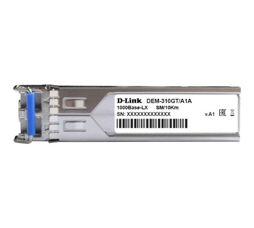 Трансивер/ 310GT SFP Transceiver, 1000Base-LX, Duplex LC, 1310nm, Single-mode, 10KM Трансивер/ 310GT SFP Transceiver, 1000Base-LX, Duplex LC, 1310nm, Single-mode, 10KM