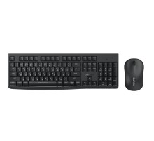 Комплект беспроводной Dareu MK188G Black (черный), клавиатура LK185G (мембранная, 104кл, EN/RU) + мышь LM106G (DPI 1200), ресивер  2,4GHz (Мятая упаковка)