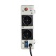 Стабилизатор POWERMAN AVS 1500S, ступенчатый регулятор, цифровые индикаторы уровней напряжения, 1500ВА, 140-260В, максимальный входной ток 12А, 2 евророзетки, IP-20, навесного исполнения, 310мм х 200мм х 68мм, 4,36 кг./ Stabilizer POWERMAN AVS 1500S, step