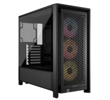 Корпус без блока питания/ Case Corsair Frame 4000D RS ARGB, Midi-Tower, TG, 3x120mm ARGB, 2xUSB-A 3.2, 1xUSB 3.2 Type-C, E-ATX, ATX, mATX, mITX Black