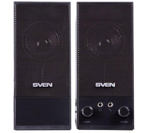 SVEN SPS-604, чёрный, акустическая система 2.0, мощность 2х2 Вт(RMS) SVEN SPS-604, чёрный, акустическая система 2.0, мощность 2х2 Вт(RMS)