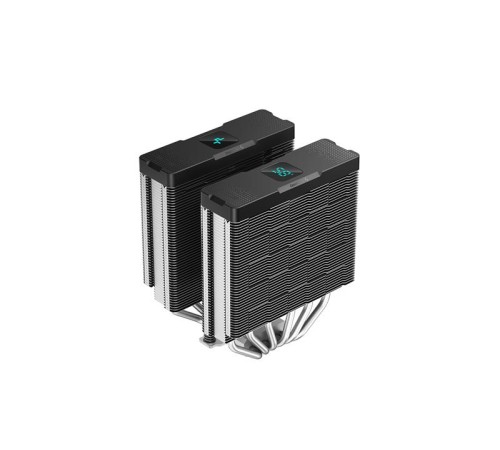 Кулер для процессора DEEPCOOL AG620 DIGITAL LGA1700/1200/115X/AM5/AM4 (8шт/кор, TDP 260W, PWM, DUAL Fan 120mm, 6 тепл. трубок, черный) RET