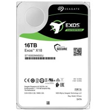 Жесткий диск Seagate Exos X18 HDD 3.5" SATA 16Tb, 7200 rpm, 256Mb buffer, 512e/4kn, CMR, ST16000NM000J, 1 year
