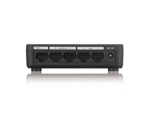 Коммутатор/ ZYXEL GS-105S v2 switch, 5 ports 1000 Mbps, desktop, with priority ports Коммутатор/ ZYXEL GS-105S v2 switch, 5 ports 1000 Mbps, desktop, with priority ports