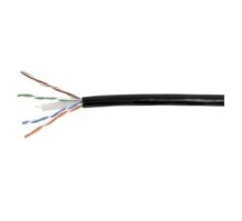 Каб. вп U/UTP, кат.6 4х2х23AWG solid, LDPE, 305м, чер.