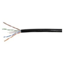 Каб. вп U/UTP, кат.6 4х2х23AWG solid, LDPE, 305м, чер.