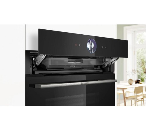 Встраиваемая электрическая духовка BOSCH Home Connect!! Serie 8, духовой шкаф-пароварка,черный, 21 режим + комбинированные режимы, функция приготовление на пару 100%, 4-слойное остекление, 3 цветных текстовых TFT-дисплея 2,5" с сенсорным управлением, Встраиваемая электрическая духовка BOSCH Home Connect!! Serie 8, духовой шкаф-пароварка,черный, 21 режим + комбинированные режимы, функция приготовление на пару 100%, 4-слойное остекление, 3 цветных текстовых TFT-дисплея 2,5" с сенсорным управлением,
