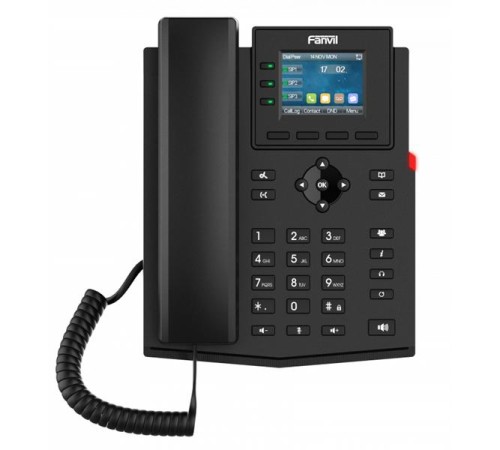 Телефон Fanvil X303G, 4 SIP-акк., 2,4", 320x240 Цвет. экран, POE, БП в комп., 2x1 Gbps Телефон Fanvil X303G, 4 SIP-акк., 2,4", 320x240 Цвет. экран, POE, БП в комп., 2x1 Gbps