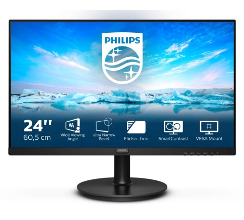 Монитор LCD 23.8'' 16:9 1920х1080(FHD) VA, 75 Hz, 250 cd/m2, 3000:1, 4ms, VGA, HDMI, Tilt, Black Монитор LCD 23.8'' 16:9 1920х1080(FHD) VA, 75 Hz, 250 cd/m2, 3000:1, 4ms, VGA, HDMI, Tilt, Black