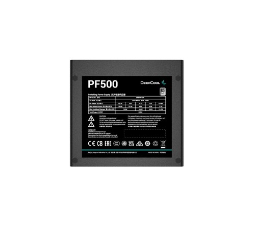 Блок питания 500Вт/ Power Supply DEEPCOOL PF500 R-PF500D-HA1B-CN, 500W, ATX2.4 80PLUS white, APFC, 20+4 pin, 4+4pin, 6xSata, 2xPCI-E (6+2pin), FAN 12CM, Кабель питания CN, Black Блок питания 500Вт/ Power Supply DEEPCOOL PF500 R-PF500D-HA1B-CN, 500W, ATX2.4 80PLUS white, APFC, 20+4 pin, 4+4pin, 6xSata, 2xPCI-E (6+2pin), FAN 12CM, Кабель питания CN, Black