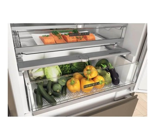 Встраиваемые холодильники Whirlpool 70 см, 193.5х54.3х69 см, 295/99 л, инверторный компрессор, автоматическая разморозка, зона свежести влажная, сенсорное управление, технология 6 SMYSL FreshControl, MultiFlow, FreezeControl, перенавешиваемые дверцы, скол