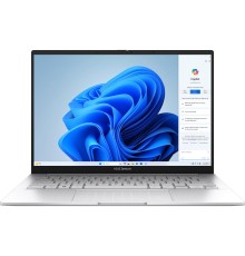 Ноутбук/ ASUS UX3405MA-QD488W 14"(1920x1200 OLED 16:10)/Intel Core Ultra 7 155H(1.4Ghz)/16384Mb/1024SSDGb/noDVD/Int:Intel Arc graphics/Cam/BT/WiFi/75WHr/war 1y/1.22kg/Foggy Silver/Win11Home + EVO; алюм корп; NumberPad; чехол; USB-RJ45 кабель