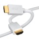 Greenconnect Кабель 0.3m HDMI версия 2.0 HDR 4:2:2, Ultra HD, 4K 60 fps 60Hz/5K*30Hz, 3D, AUDIO, 18.0 Гбит/с, 28/28 AWG, OD7.3mm, тройной экран, белый, GCR-HM761-0.3m