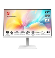 Монитор MSI Modern MD272QXPW 27" 16:9 WQHD(2560x1440) IPS Flat,1ms(MPRT),HDR 400,1000:1,100M:1,400nit,HDMI,DP,2xUSB Type-A,USB Type-B,USB Type-C,Speaker,Tilt,Swivel,Height,Pivot,100Hz,White(white cable),1y