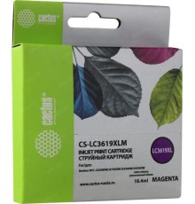 -/ Картридж струйный Cactus CS-LC3619XLM пурпурный (18.4мл) для Brother MFC-J2330DW/J2730DW/J3530DW/J39
