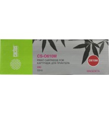 -/ Картридж лазерный Cactus CS-O610M 44315322 пурпурный (6000стр.) для Oki C610
