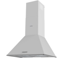 Вытяжка Korting/ Кухонная вытяжка, Настенная вытяжка, Ширина 60 см, Мощность: 650 м3/ч, 3 режима,  Механическое управление, Алюминиевые жировые фильтры, LED освещение, цвет - античный белый, профиль рамки и кнопки - серебро