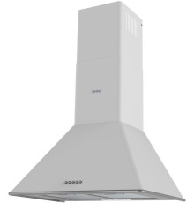 Вытяжка Korting/ Кухонная вытяжка, Настенная вытяжка, Ширина 60 см, Мощность: 650 м3/ч, 3 режима,  Механическое управление, Алюминиевые жировые фильтры, LED освещение, цвет - античный белый, профиль рамки и кнопки - серебро