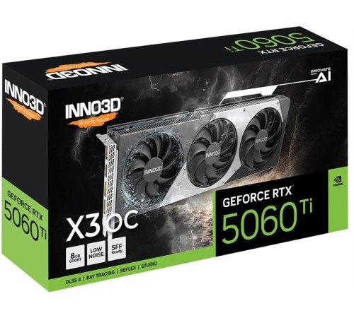 Видеокарта INNO3D RTX 5060 Ti X3 OC//RTX5060Ti, HDMI, DP*3, 8G,D7