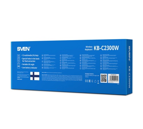 Беспроводная клавиатура SVEN KB-C2300W (2,4 GHz, 104кл.) Беспроводная клавиатура SVEN KB-C2300W (2,4 GHz, 104кл.)