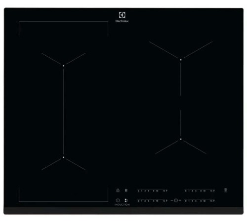 Встраиваемая варочная панель ELECTROLUX/ Индукционная,  ! 59х52х4,4 см, индукция, черный, сенсорное управление, скошенные края