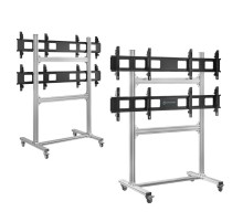 ONKRON напольный мобильный стенд для видеостен 2х2 4 x 43”- 55" FSPRO2L-22 серебристый