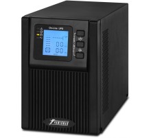 ИБП POWERMAN Online 1000 plus, LCD, двойного преобразования, 1000ВА, 900Вт, 2 евророзетки с резервным питанием, USB, RS232, слот SNMP, разъем EPO, внешний блок батарей (в комплект не входит), 215 х 315 х 365 мм., 5.2 кг./ UPS POWERMAN Online 1000 plus, LC