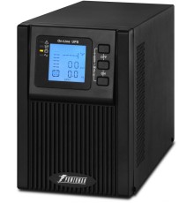 ИБП POWERMAN Online 1000 plus, LCD, двойного преобразования, 1000ВА, 900Вт, 2 евророзетки с резервным питанием, USB, RS232, слот SNMP, разъем EPO, внешний блок батарей (в комплект не входит), 215 х 315 х 365 мм., 5.2 кг./ UPS POWERMAN Online 1000 plus, LC