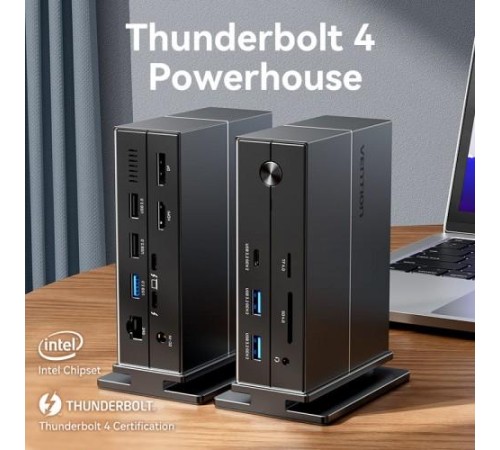 Мультифункциональная док-станция Vention USB Type C 14 в 1 с поддержкой Thunderbolt 4 Мультифункциональная док-станция Vention USB Type C 14 в 1 с поддержкой Thunderbolt 4
