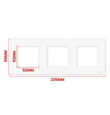 Рамка электроустановочная 3 пост. Moes Switch Surface Frame белый модели PP-SR-EU