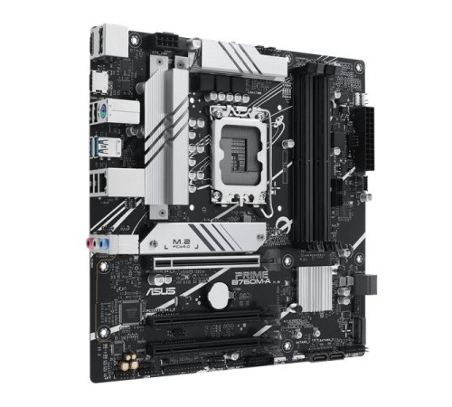 Материнская плата ASUS PRIME B760M-A-CSM, LGA1700, B760, 4*DDR5, 4*SATA, 2*M.2, 2*USB 3.2, 4*USB 2.0, 3*PCIx16, DP+2*HDMI, mATX; 90MB1EK0-M1EAYC