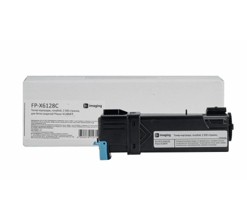 Тонер-картридж F+ imaging, голубой, 2 500 страниц, для Xerox моделей Phaser 6128MFP (аналог 106R01456), FP-X6128C