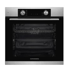 Встраиваемый духовой шкаф/ 60 см, 80 л, High-Tech, 6 режимов, паровая очистка, черный, нерж. сталь