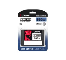 Твердотельный накопитель/ Kingston SSD DC600M, 960GB, 2.5" 7mm, SATA3, 3D TLC, R/W 560/530MB/s, IOPs 94 000/65 000, TBW 1752, DWPD 1 (12 мес)