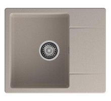 Кухонная мойка GRANFEST GRANFEST Мойка URBAN 258L  1-чаша+крыло 580*490мм, монтаж: врезной, материал: кварц, цвет: песочный