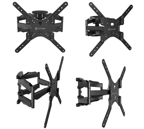 Кронштейн ONKRON/ 37-70" макс 400*400  наклон -2°/+10° поворот 140º Макс нагрузка 36,4кг от стены: 42-452мм, "гармошка", черный