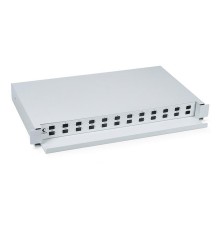 Кросс бокс оптический 19" на 24 SC (LC duplex) со сплайс-кассетой Cabeus ODF-19-24-SC Кросс бокс оптический 19" на 24 SC (LC duplex) со сплайс-кассетой, выдвижной (без пигтейлов и проходных адаптеров)
