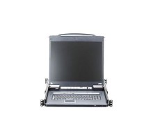 16-портовый IP KVM-переключатель с ЖК-дисплеем Slideaway/ATEN/ SINGLE RAIL 16P PS/2-USB LCDKVMP 17INCH WIH IP