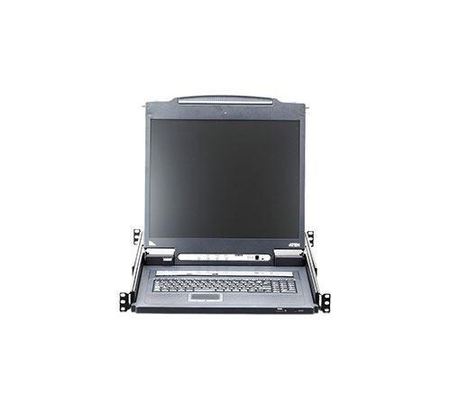 16-портовый IP KVM-переключатель с ЖК-дисплеем Slideaway/ATEN/ SINGLE RAIL 16P PS/2-USB LCDKVMP 17INCH WIH IP