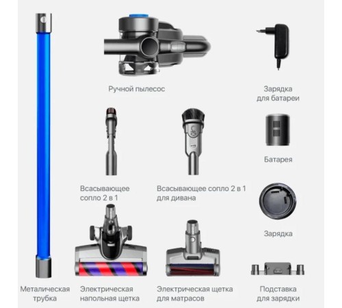 Пылесос вертикальный Jimmy Cordless Vacuum Cleaner H8 Graphite+Blue Пылесос вертикальный Jimmy Cordless Vacuum Cleaner H8 Graphite+Blue