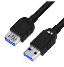 GCR Удлинитель 2.0m USB 3.0, AM/AF, черный, GCR-52701