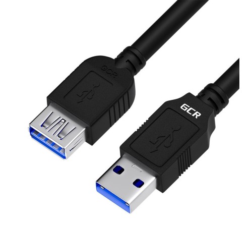 GCR Удлинитель 2.0m USB 3.0, AM/AF, черный, GCR-52701 GCR Удлинитель 2.0m USB 3.0, AM/AF, черный, GCR-52701