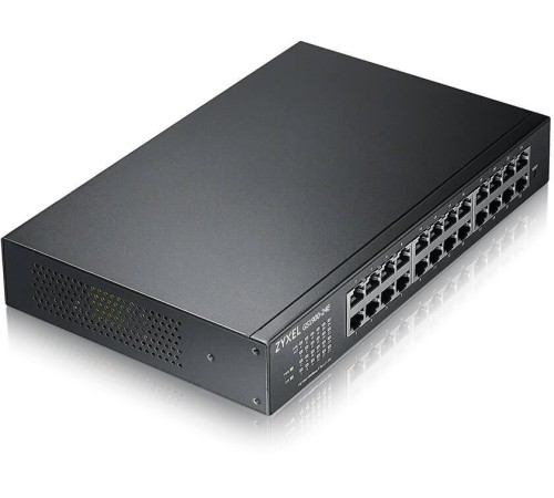 Коммутатор/ ZYXEL GS1900-24E, Smart L2 switch rack 19 ", 24xGE, desktop, silent