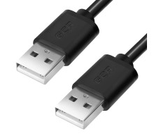 Greenconnect Кабель 1.0m USB 2.0, AM/AM, черный, 28/28 AWG, экран, армированный, морозостойкий, GCR-UM5M-BB2S-1.0m
