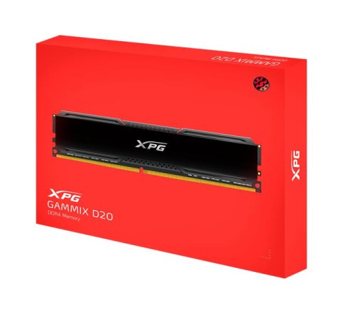 Оперативная память ADATA GAMMIX D20 DDR4 DIMM 64GB 3200MHz 2*32GB 16-20-20 1.35V BLACK DUAL COLOR BOX