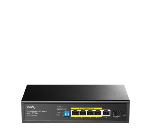 Коммутатор/ 5-Port 10/100/1000M PoE+ Switch 120W, 4-Port 10/100/1000M PoE+ ports, 120 watts total PoE budget, 60 watts for port #1, 802.3at/af, VLAN mode support for port #1 ~ #4, Extend mode support for port #3 ~ #4, Fanless, ±4KV Surge Protection,Watchd Коммутатор/ 5-Port 10/100/1000M PoE+ Switch 120W, 4-Port 10/100/1000M PoE+ ports, 120 watts total PoE budget, 60 watts for port #1, 802.3at/af, VLAN mode support for port #1 ~ #4, Extend mode support for port #3 ~ #4, Fanless, ±4KV Surge Protection,Watchd
