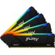Память оперативная/ Kingston 64GB 2666MT/s DDR4 CL16 DIMM (Kit of 4) FURY Beast RGB
