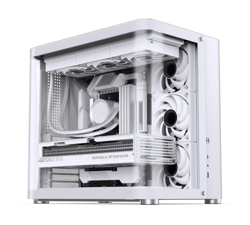 Корпус без блока питания/ Case JONSBO TK-2, Midi-Tower, TG, no fans, 1xUSB-A 3.2 + 1xUSB-C 3.2, ATX, mATX, mITX White